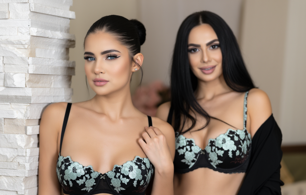 Semi-soft cup bra with foam-reinforced lower cups.