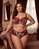 Load image into Gallery viewer, Fashion Bra 729-825 Bordeaux Color
